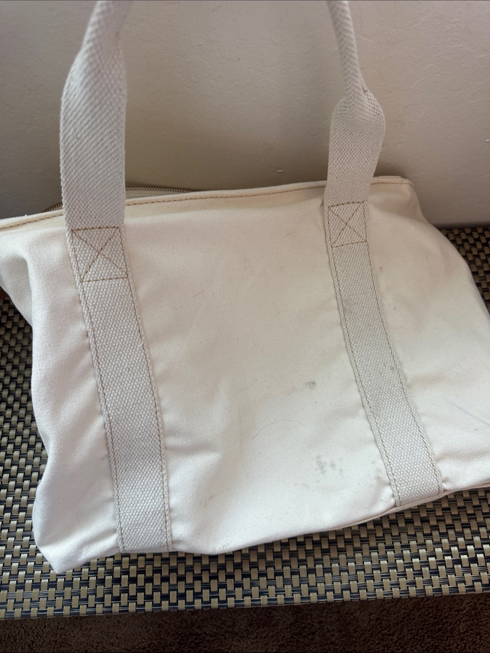 Canvas Tote Bag in Cream - Casual Everyday Handbag - Picture 2 of 5